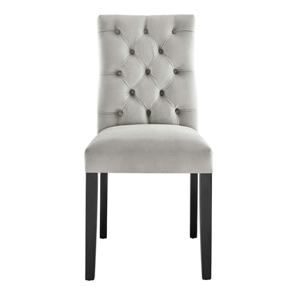 Modway Outlet Duchess Performance Velvet Dining Chairs Set of 2 by Modway  Bar and Dining Furniture Light Gray - EEI-5011-LGR