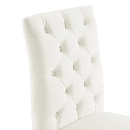 Modway Outlet Duchess Performance Velvet Dining Chairs Set of 2 by Modway  Bar and Dining Furniture White - EEI-5011-WHI