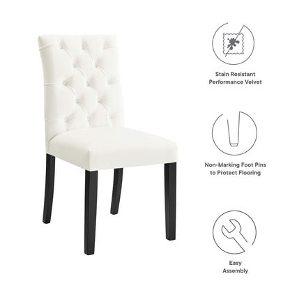 Modway Outlet Duchess Performance Velvet Dining Chairs Set of 2 by Modway  Bar and Dining Furniture White - EEI-5011-WHI