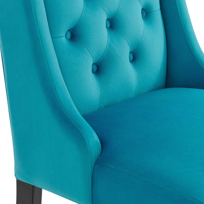 Modway Outlet Baronet Performance Velvet Dining Chairs Set of 2 by Modway  Bar and Dining Furniture Blue - EEI-5013-BLU
