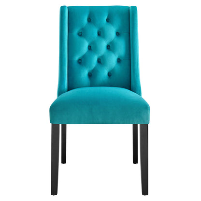 Modway Outlet Baronet Performance Velvet Dining Chairs Set of 2 by Modway  Bar and Dining Furniture Blue - EEI-5013-BLU