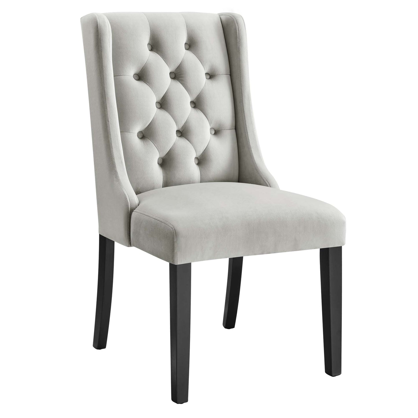 Modway Outlet Baronet Performance Velvet Dining Chairs Set of 2 by Modway  Bar and Dining Furniture Light Gray - EEI-5013-LGR
