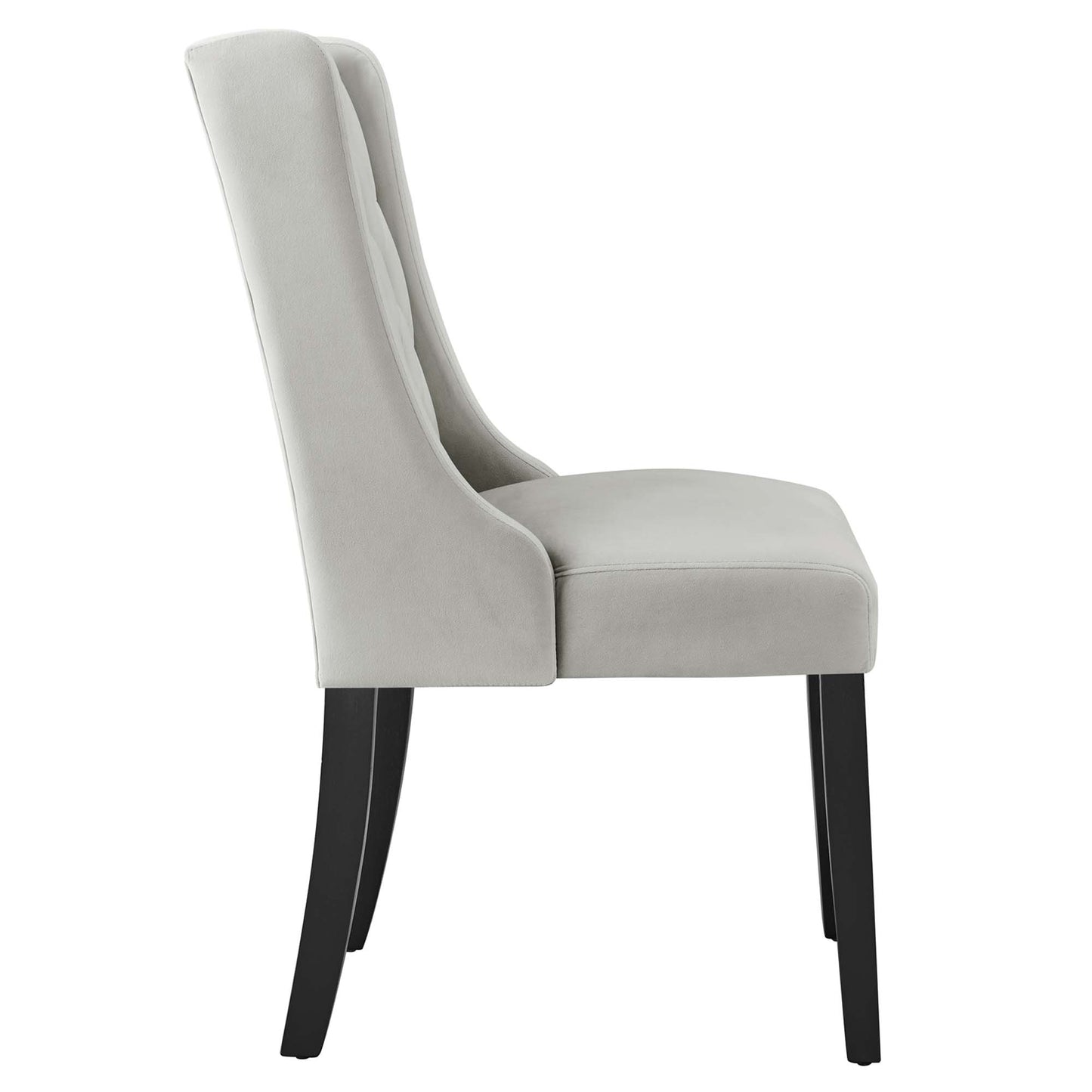 Modway Outlet Baronet Performance Velvet Dining Chairs Set of 2 by Modway  Bar and Dining Furniture Light Gray - EEI-5013-LGR