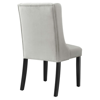 Modway Outlet Baronet Performance Velvet Dining Chairs Set of 2 by Modway  Bar and Dining Furniture Light Gray - EEI-5013-LGR