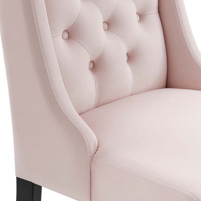 Modway Outlet Baronet Performance Velvet Dining Chairs Set of 2 by Modway  Bar and Dining Furniture Pink - EEI-5013-PNK