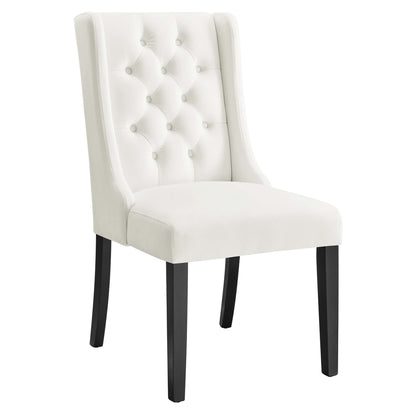 Modway - Baronet Performance Velvet Dining Chairs Set of 2 by Modway  Bar and Dining Dining Chairs White - EEI-5013-WHI