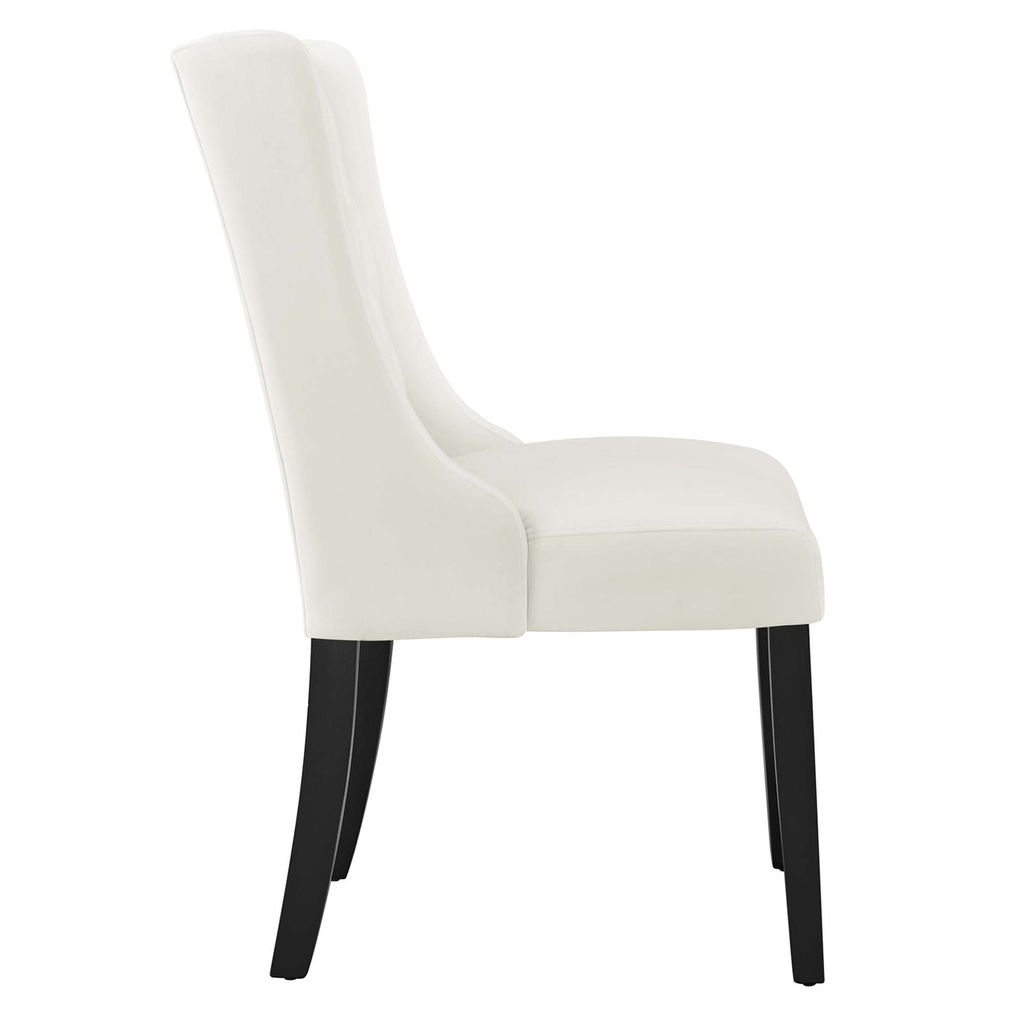 Modway - Baronet Performance Velvet Dining Chairs Set of 2 by Modway  Bar and Dining Dining Chairs White - EEI-5013-WHI