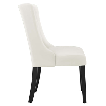 Modway - Baronet Performance Velvet Dining Chairs Set of 2 by Modway  Bar and Dining Dining Chairs White - EEI-5013-WHI