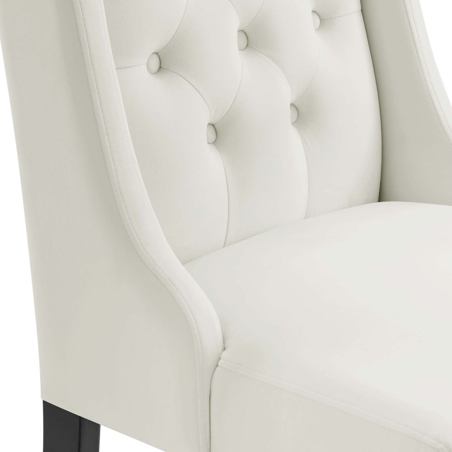 Modway - Baronet Performance Velvet Dining Chairs Set of 2 by Modway  Bar and Dining Dining Chairs White - EEI-5013-WHI