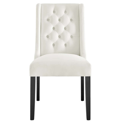 Modway - Baronet Performance Velvet Dining Chairs Set of 2 by Modway  Bar and Dining Dining Chairs White - EEI-5013-WHI