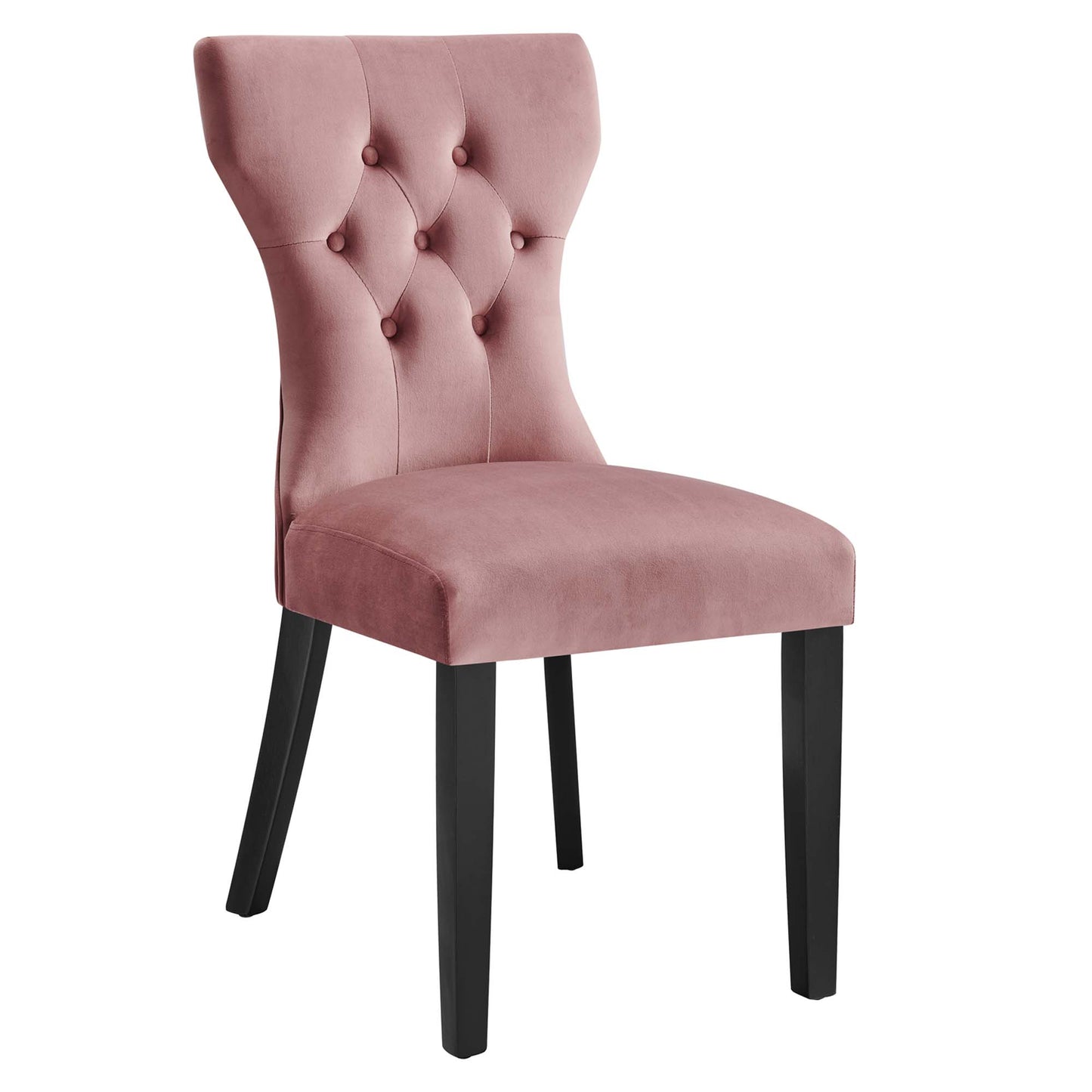 Modway Outlet Silhouette Performance Velvet Dining Chairs Set of 2 by Modway  Bar and Dining Furniture Dusty Rose - EEI-5014-DUS