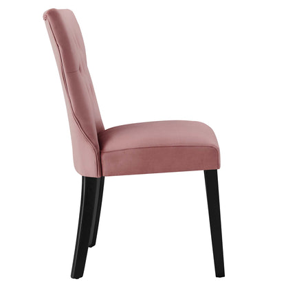 Modway Outlet Silhouette Performance Velvet Dining Chairs Set of 2 by Modway  Bar and Dining Furniture Dusty Rose - EEI-5014-DUS