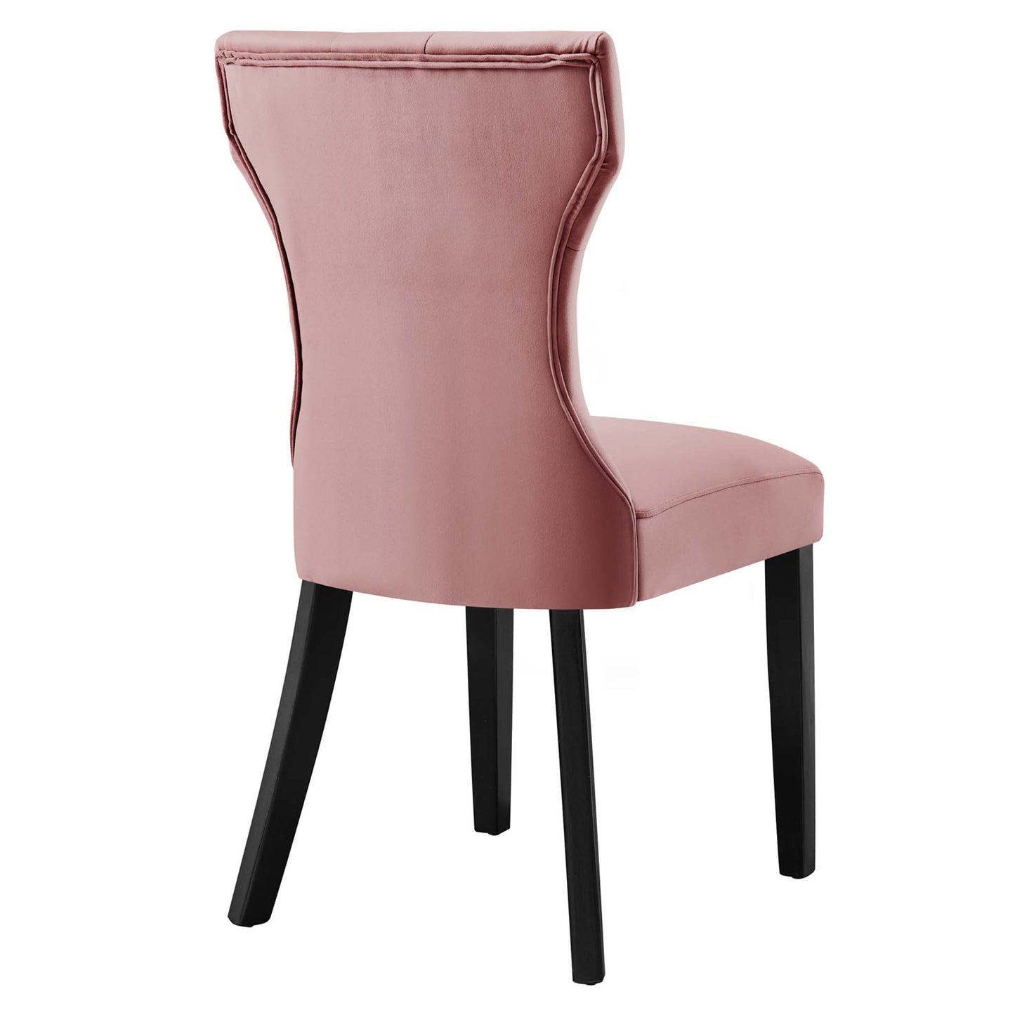 Modway Outlet Silhouette Performance Velvet Dining Chairs Set of 2 by Modway  Bar and Dining Furniture Dusty Rose - EEI-5014-DUS