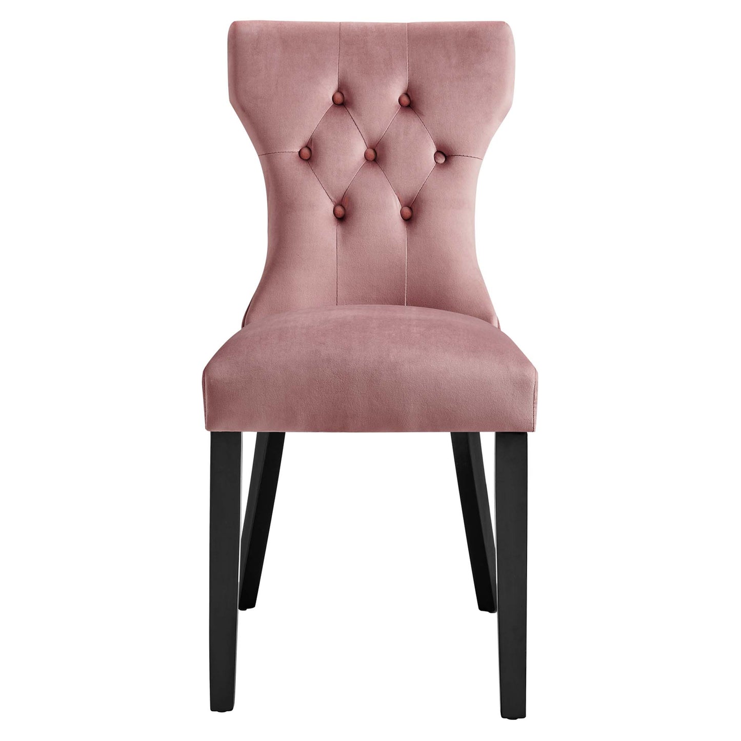 Modway Outlet Silhouette Performance Velvet Dining Chairs Set of 2 by Modway  Bar and Dining Furniture Dusty Rose - EEI-5014-DUS