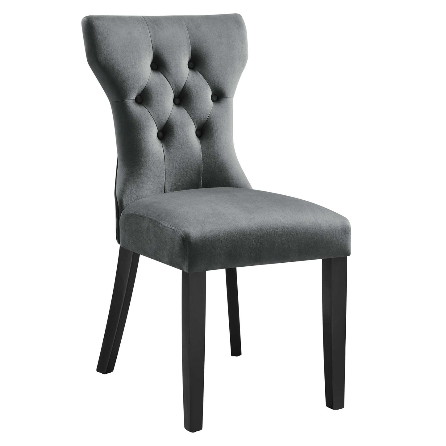 Modway Outlet Silhouette Performance Velvet Dining Chairs Set of 2 by Modway  Bar and Dining Furniture Gray - EEI-5014-GRY