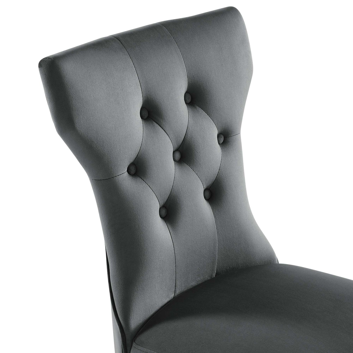 Modway Outlet Silhouette Performance Velvet Dining Chairs Set of 2 by Modway  Bar and Dining Furniture Gray - EEI-5014-GRY