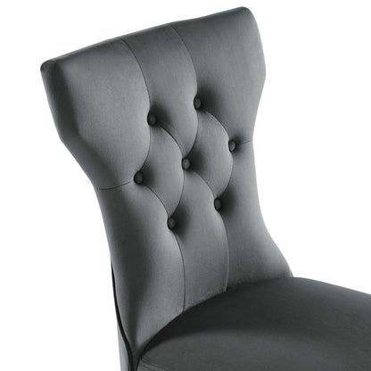 Modway Outlet Silhouette Performance Velvet Dining Chairs Set of 2 by Modway  Bar and Dining Furniture Gray - EEI-5014-GRY