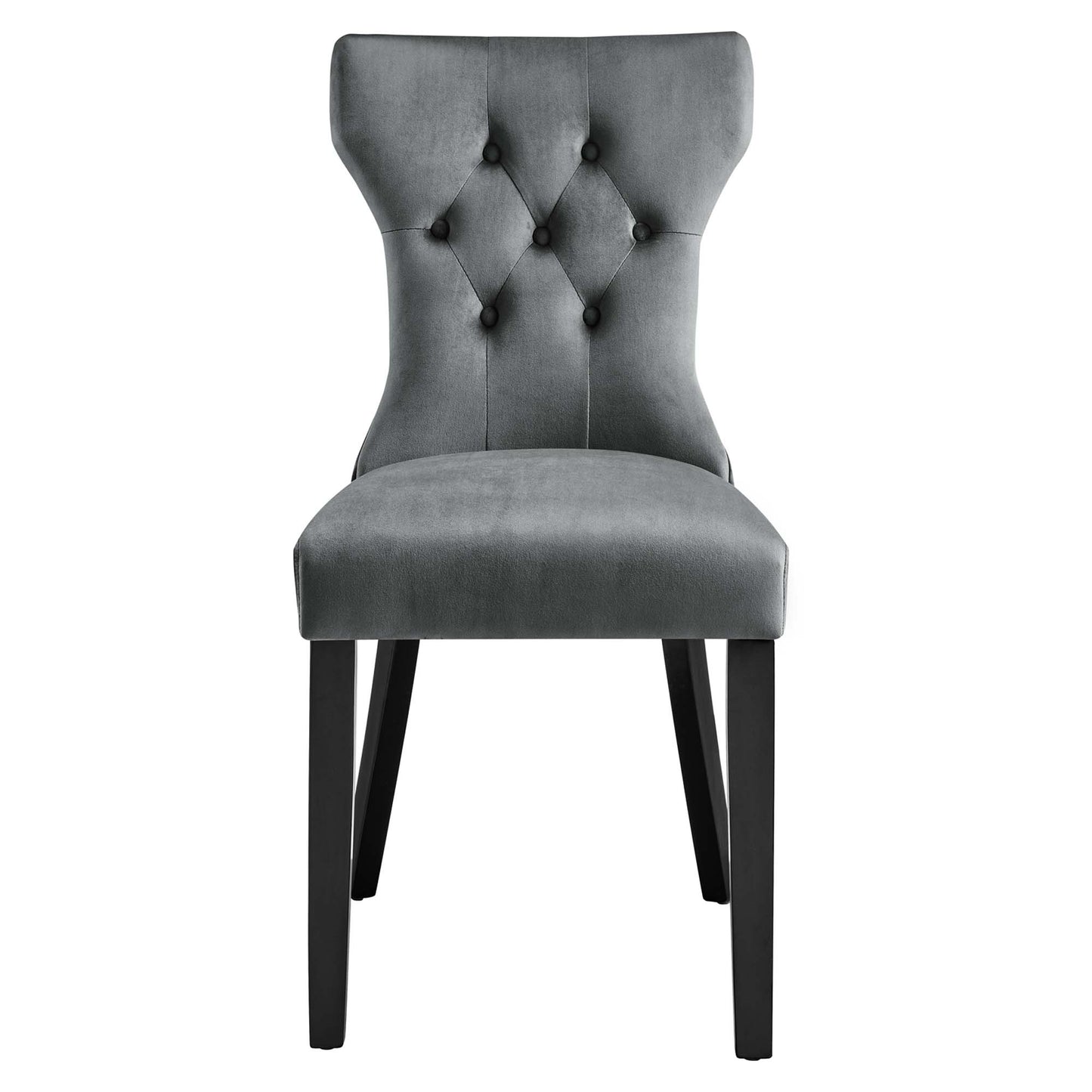 Modway Outlet Silhouette Performance Velvet Dining Chairs Set of 2 by Modway  Bar and Dining Furniture Gray - EEI-5014-GRY