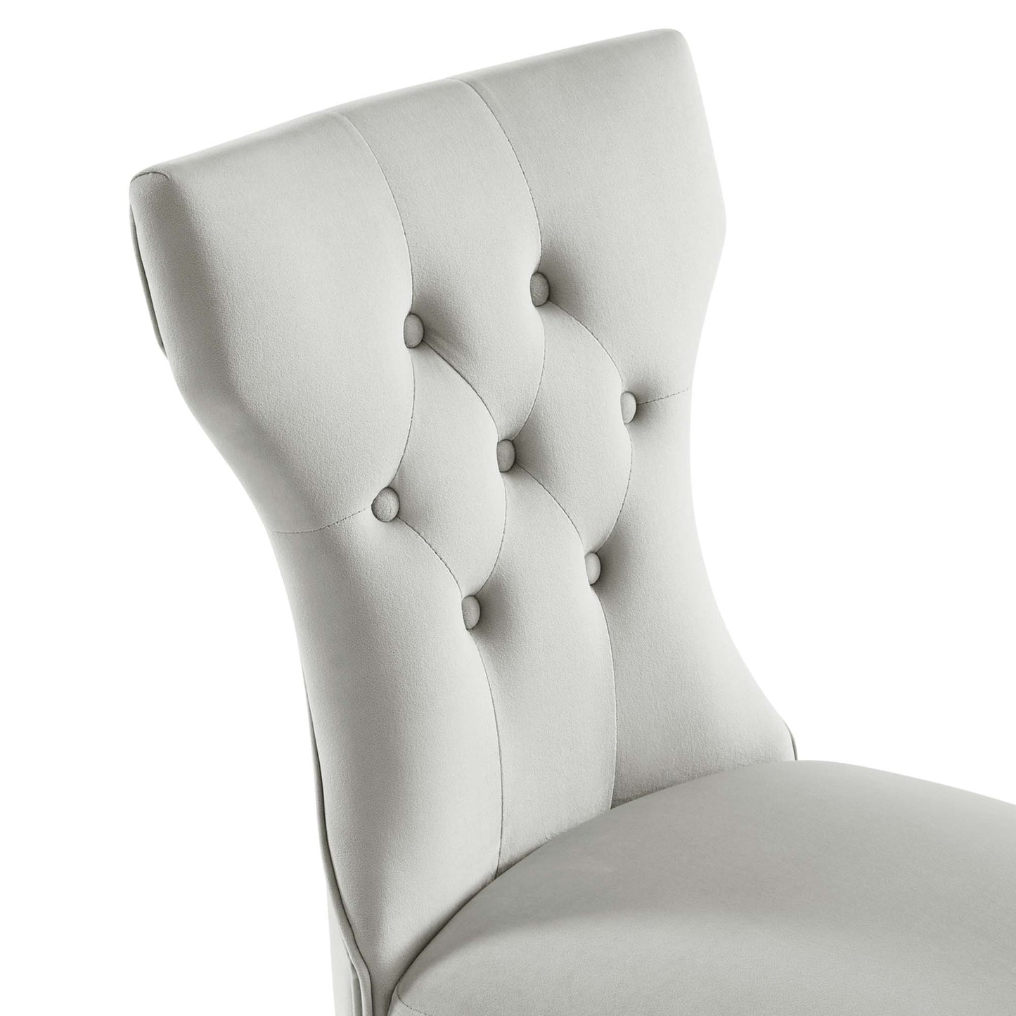 Modway Outlet Silhouette Performance Velvet Dining Chairs Set of 2 by Modway  Bar and Dining Furniture Light Gray - EEI-5014-LGR