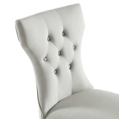 Modway Outlet Silhouette Performance Velvet Dining Chairs Set of 2 by Modway  Bar and Dining Furniture Light Gray - EEI-5014-LGR