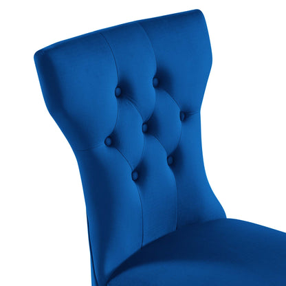 Modway Outlet Silhouette Performance Velvet Dining Chairs Set of 2 by Modway  Bar and Dining Furniture Navy - EEI-5014-NAV