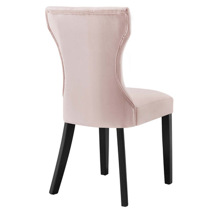 Modway Outlet Silhouette Performance Velvet Dining Chairs Set of 2 by Modway  Bar and Dining Furniture Pink - EEI-5014-PNK
