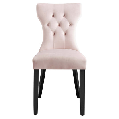 Modway Outlet Silhouette Performance Velvet Dining Chairs Set of 2 by Modway  Bar and Dining Furniture Pink - EEI-5014-PNK