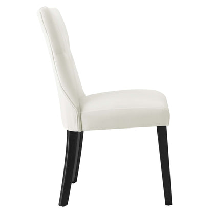 Modway Outlet Silhouette Performance Velvet Dining Chairs Set of 2 by Modway  Bar and Dining Furniture White - EEI-5014-WHI