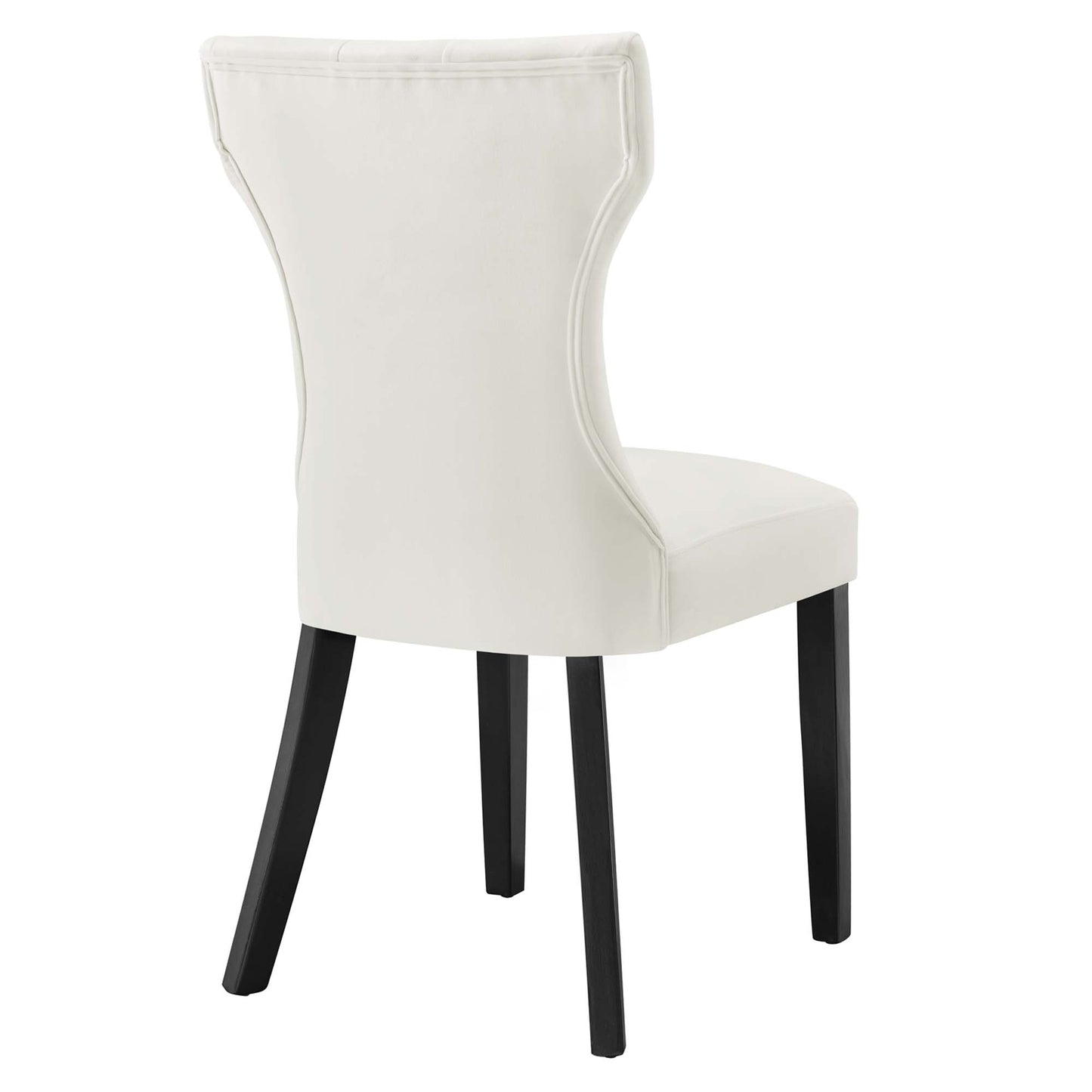 Modway Outlet Silhouette Performance Velvet Dining Chairs Set of 2 by Modway  Bar and Dining Furniture White - EEI-5014-WHI