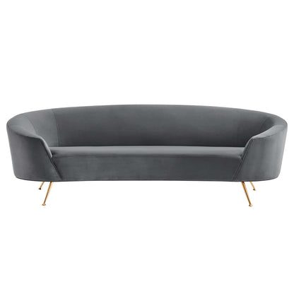 Modway Outlet Marchesa Upholstered Performance Velvet Sofa by Modway  Living Room Furniture Gray - EEI-5015-GRY