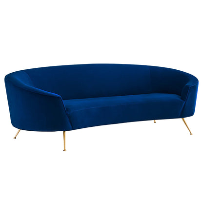 Modway Outlet Marchesa Upholstered Performance Velvet Sofa by Modway  Living Room Furniture Navy - EEI-5015-NAV
