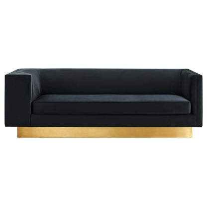 Modway Outlet Eminence Upholstered Performance Velvet Sofa by Modway  Living Room Furniture Black - EEI-5016-BLK