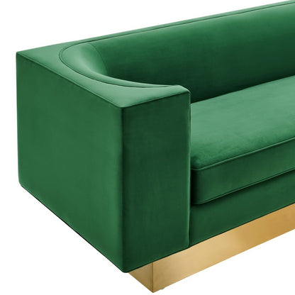 Modway Outlet Eminence Upholstered Performance Velvet Sofa by Modway  Living Room Furniture Emerald - EEI-5016-EME