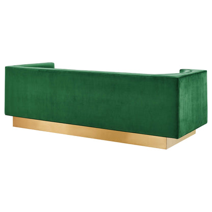 Modway Outlet Eminence Upholstered Performance Velvet Sofa by Modway  Living Room Furniture Emerald - EEI-5016-EME
