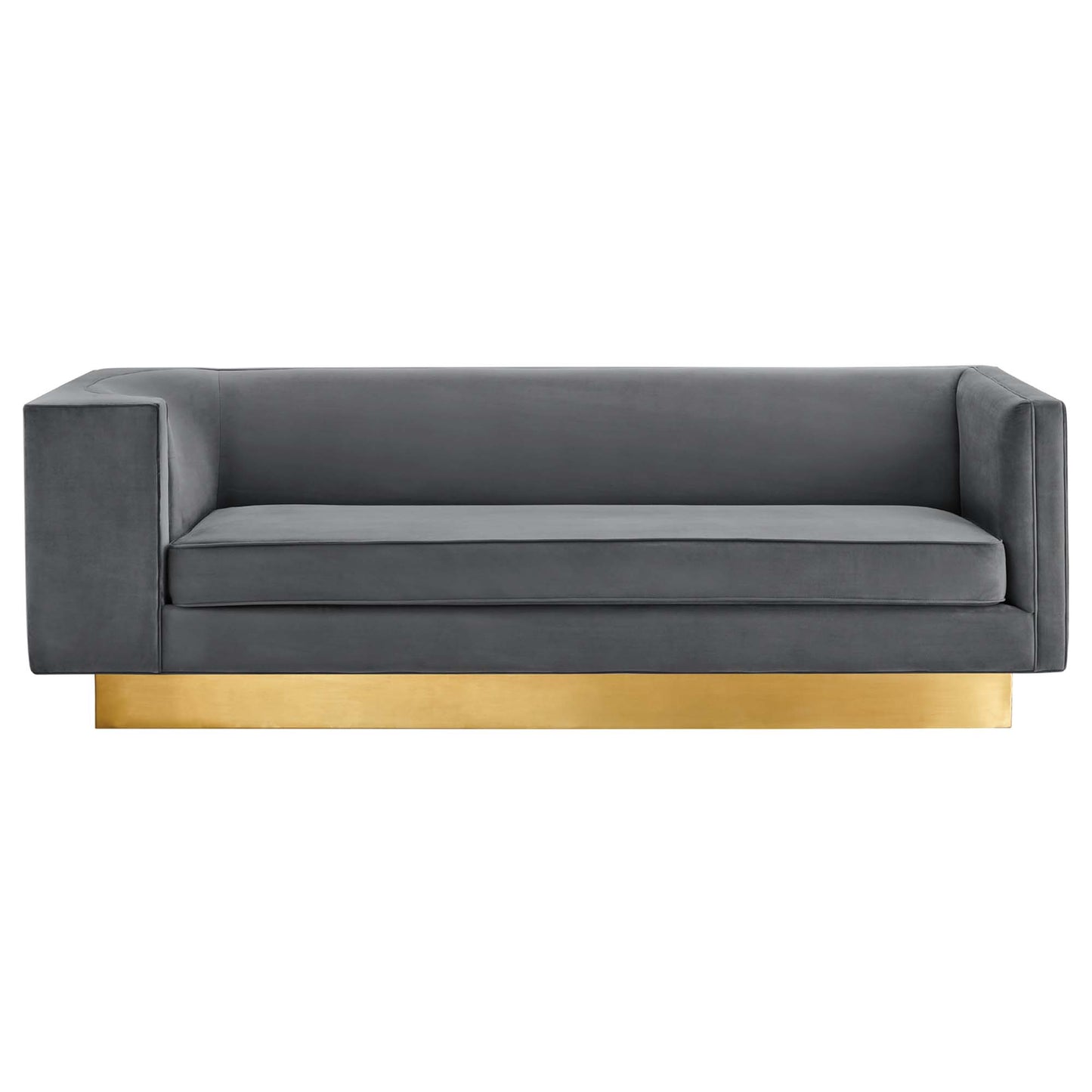 Modway Outlet Eminence Upholstered Performance Velvet Sofa by Modway  Living Room Furniture Gray - EEI-5016-GRY