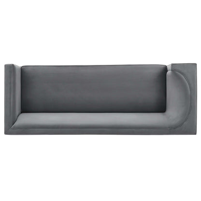Modway Outlet Eminence Upholstered Performance Velvet Sofa by Modway  Living Room Furniture Gray - EEI-5016-GRY