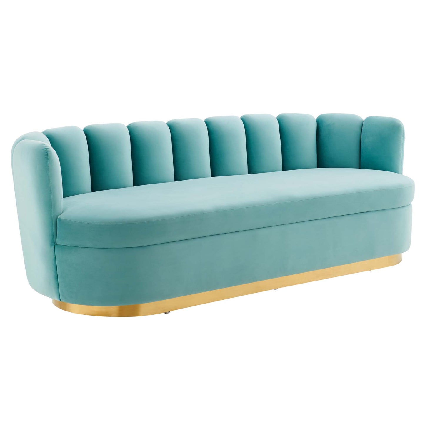 Modway Outlet Victoria Channel Tufted Performance Velvet Sofa by Modway  Living Room Furniture Mint - EEI-5017-MIN