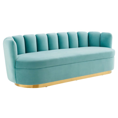Modway Outlet Victoria Channel Tufted Performance Velvet Sofa by Modway  Living Room Furniture Mint - EEI-5017-MIN