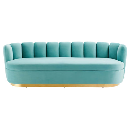 Modway Outlet Victoria Channel Tufted Performance Velvet Sofa by Modway  Living Room Furniture Mint - EEI-5017-MIN