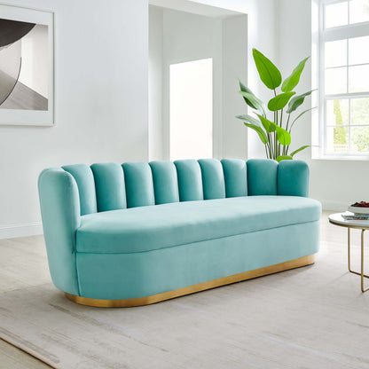 Modway Outlet Victoria Channel Tufted Performance Velvet Sofa by Modway  Living Room Furniture Mint - EEI-5017-MIN