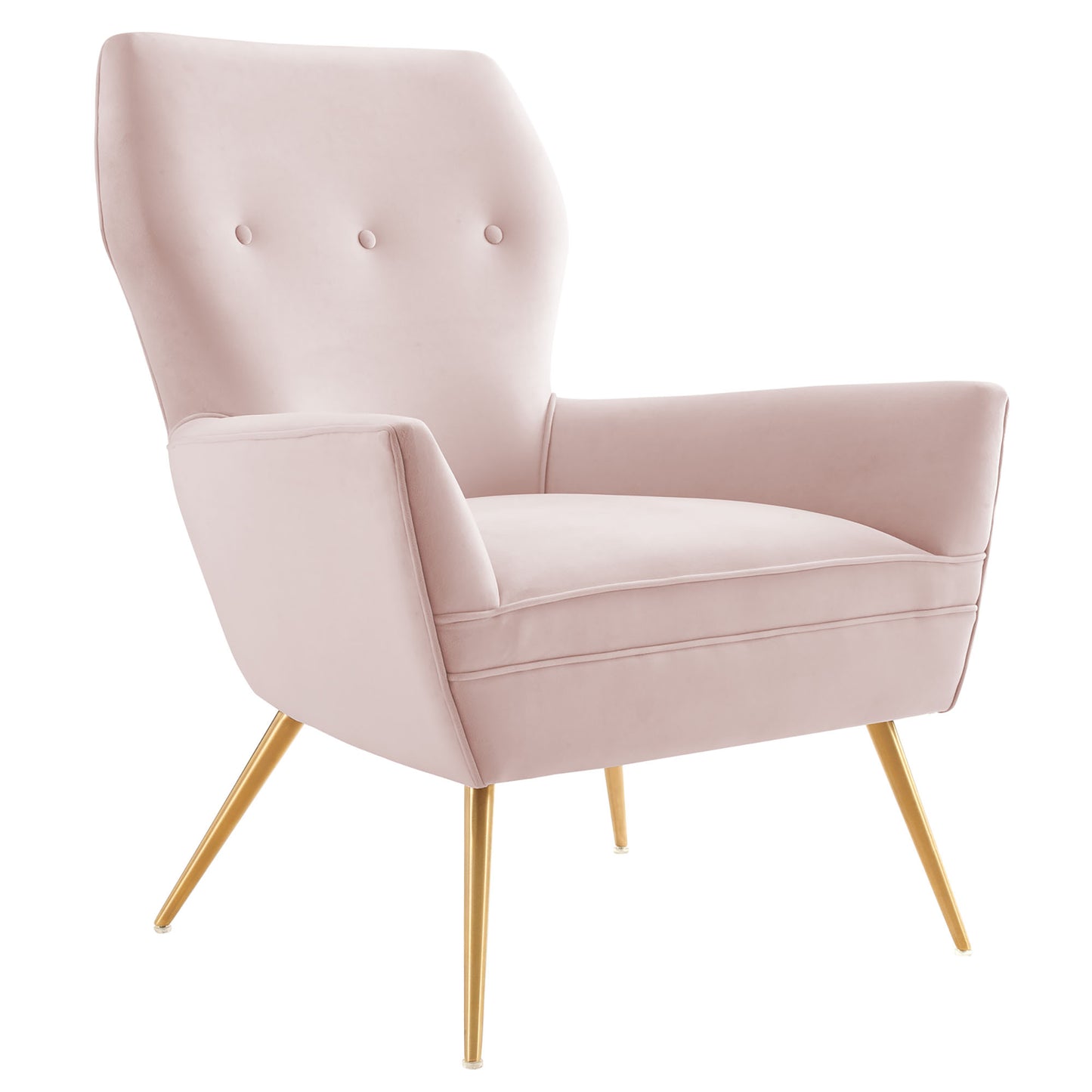 Modway Outlet Renata Button Tufted Performance Velvet Armchair by Modway  Living Room Furniture Pink - EEI-5020-PNK