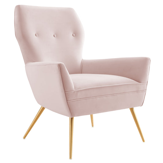 Modway Outlet Renata Button Tufted Performance Velvet Armchair by Modway  Living Room Furniture Pink - EEI-5020-PNK