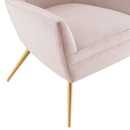Modway Outlet Renata Button Tufted Performance Velvet Armchair by Modway  Living Room Furniture Pink - EEI-5020-PNK