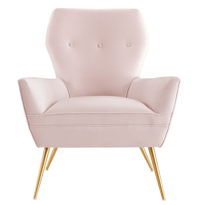 Modway Outlet Renata Button Tufted Performance Velvet Armchair by Modway  Living Room Furniture Pink - EEI-5020-PNK