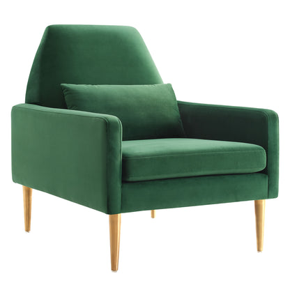 Modway Outlet Liliana Performance Velvet Armchair by Modway  Living Room Furniture Emerald - EEI-5021-EME