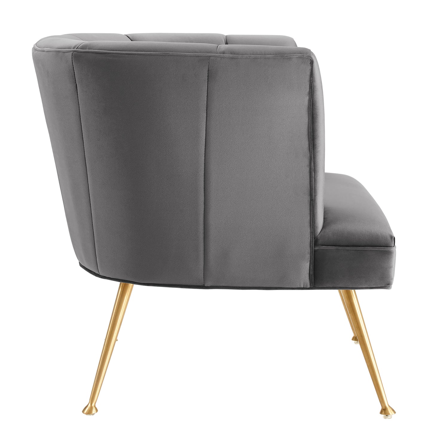 Modway Outlet Veronica Channel Tufted Performance Velvet Armchair by Modway  Living Room Furniture Gray - EEI-5023-GRY