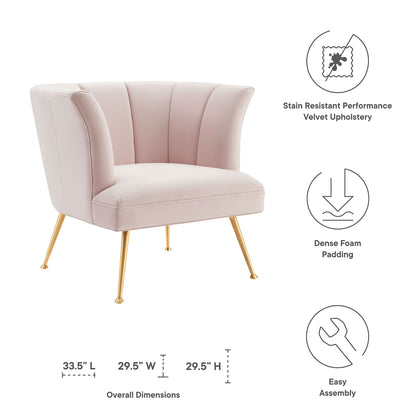 Modway Outlet Veronica Channel Tufted Performance Velvet Armchair by Modway  Living Room Furniture Pink - EEI-5023-PNK