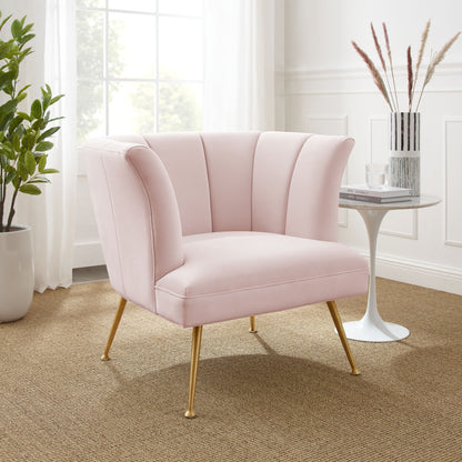 Modway Outlet Veronica Channel Tufted Performance Velvet Armchair by Modway  Living Room Furniture Pink - EEI-5023-PNK
