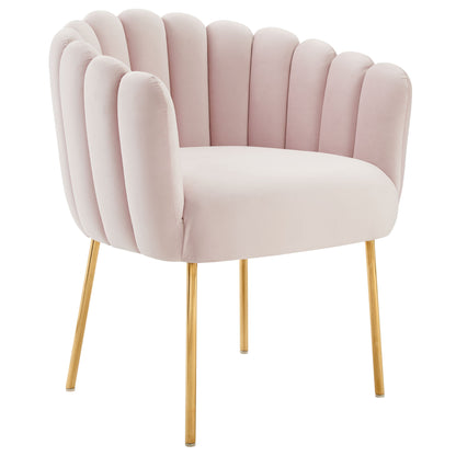 Modway Outlet Sanna Channel Tufted Performance Velvet Armchair by Modway  Living Room Furniture Pink - EEI-5024-PNK