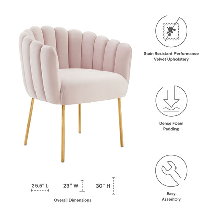 Modway Outlet Sanna Channel Tufted Performance Velvet Armchair by Modway  Living Room Furniture Pink - EEI-5024-PNK